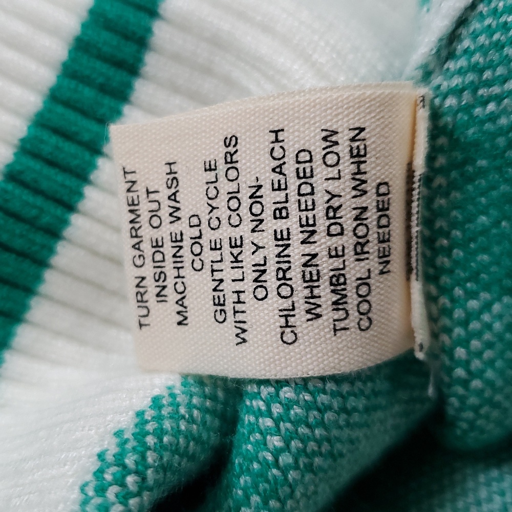 Marled Green Checkered Gold Button Cardigan Size XL - Picture 7 of 7